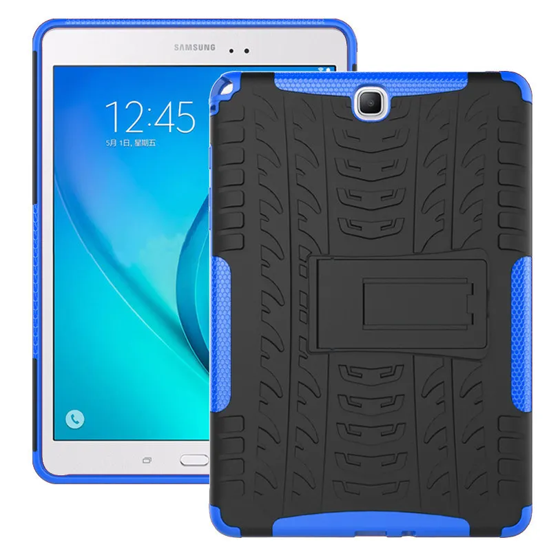 Для samsung Galaxy Tab A чехол T550/T555 чехол TPU+ PC сверхпрочный двухслойный чехол для планшета 9," защитный чехол с подставкой