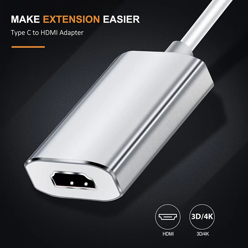 CABLETIME USB C HDMI Cable Type C to HDMI 4K*2K Converter for MacBook Samsung Galaxy S9S8 Note 9 Huawei Type C HDMI Adapter C208