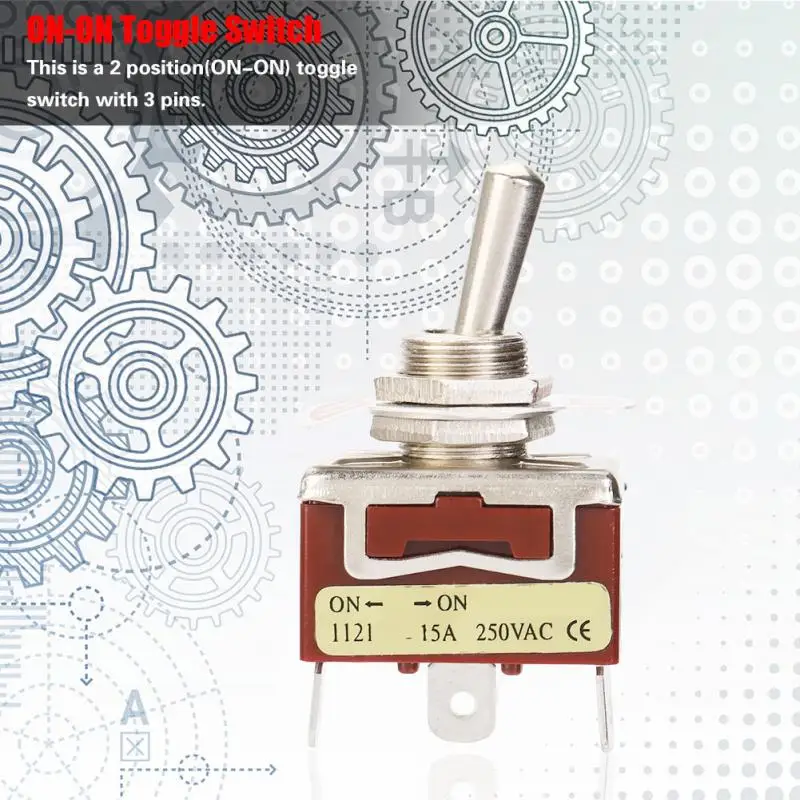

micro switch 5Pcs/Lot ON-ON SPDT Toggle Switch 12mm 3-Pin 2-Position 15A 250V Toggle Switch