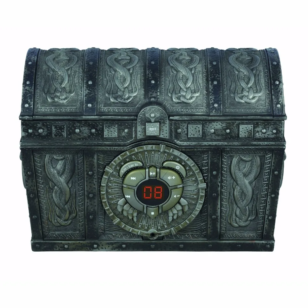 Pirate lover theme escape room prop treasure box chest out shell cd