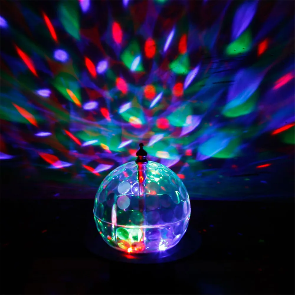 

AC85-265V LED Auto rotate stage light 3W RGB Crystal Disco Ball light colorful DJ magic for Party,KTV,Bar