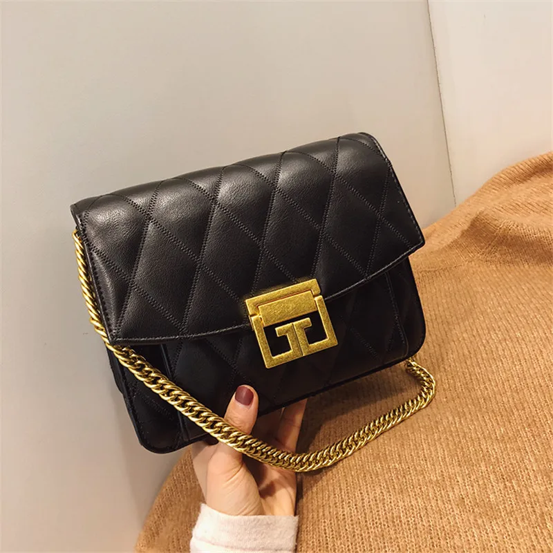 

Famous Designer High Quality Diamond Lattice Chain Shoulder Messenger Bags Women Purses and Handbags Sac A Main