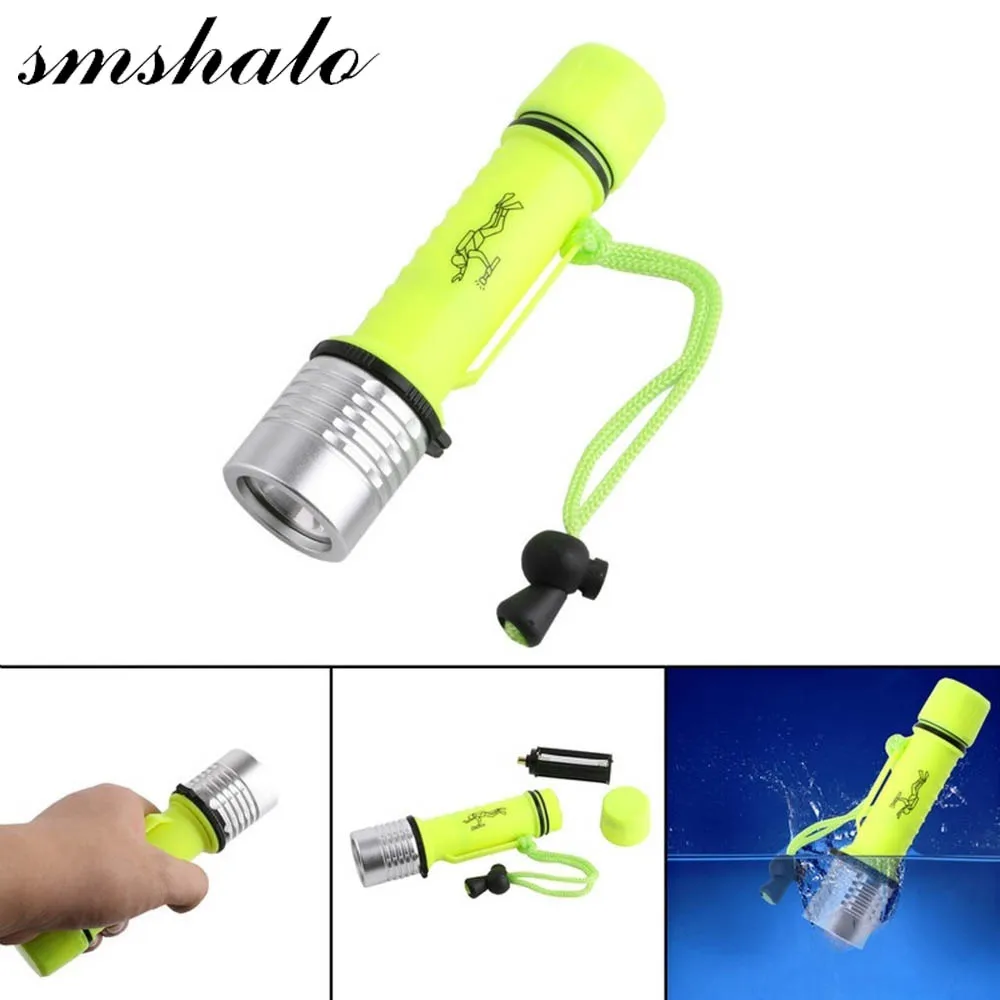 

Aluminum Body Underwater LED Diving Flashlight Waterproof XM-L L2 Torch light Portable lamp For Hunting Camping Diver lighing