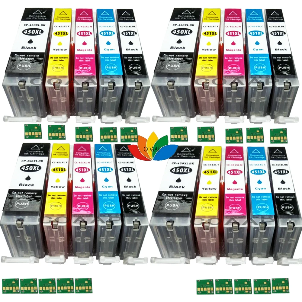 

20X Compatible Ink Cartridges PGI-450 CLI-451 For Canon Pixma IP8740 IP7240 MG5540 IX6840 IX6540