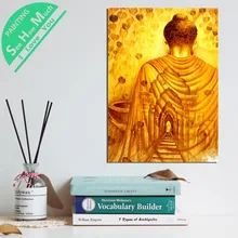 Лучший! 1 Шт. Будда Половина Тела Линден HD Печатные Холст Wall Art Плакаты и Принты Постер Живопись Лучший!