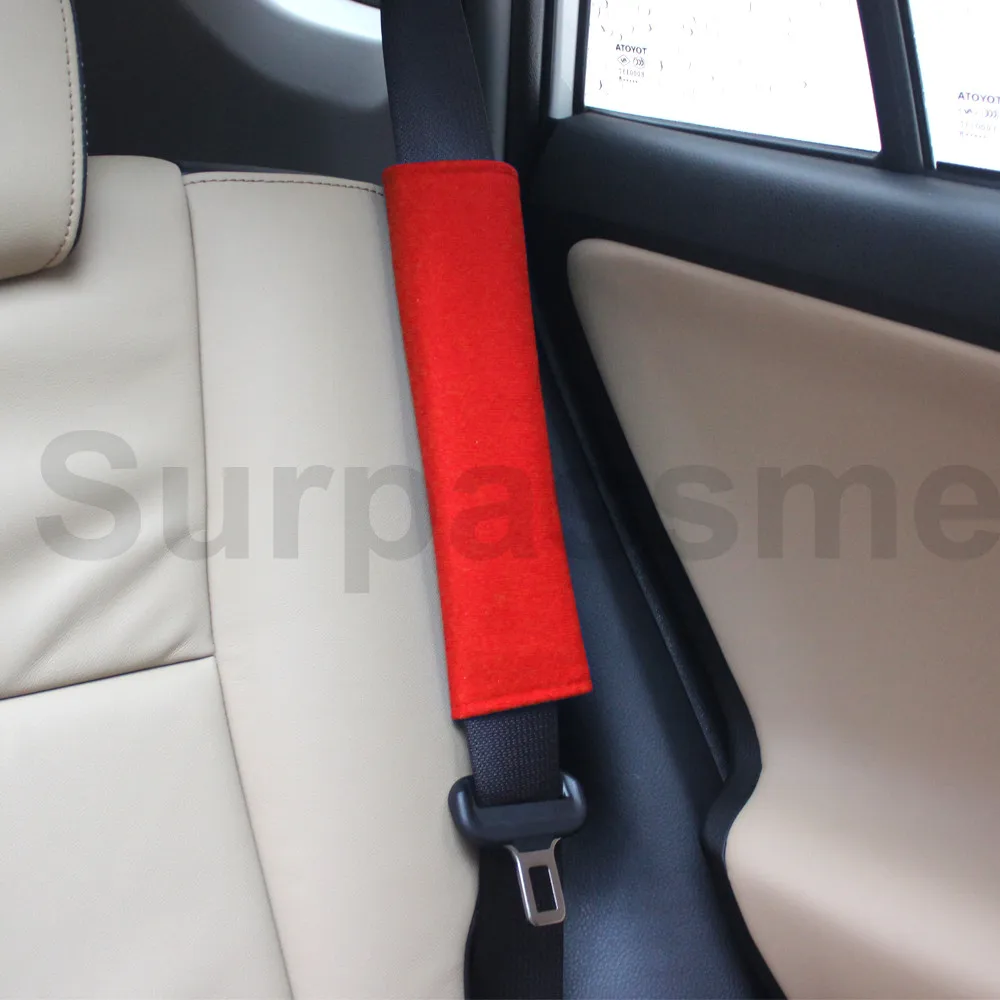 Car Seat Belt Cover, Soft Wool Sheepskin Seatbelt Shoulder Pad Covers for Adults Kids Baby Women 2 Pack Car Seat Cover Accessory