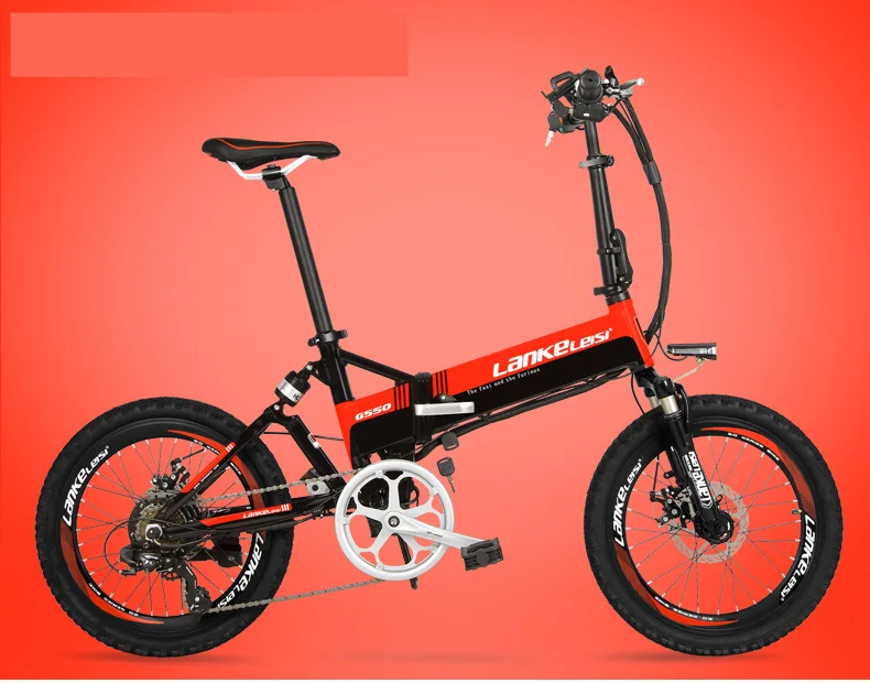 Discount G550 500W/240W Powerful 20 Inches Electric Bike ,Aluminum Folding Bicycle, 36V 13.8Ah Big Capacity Battery,with Suspension Fork 14