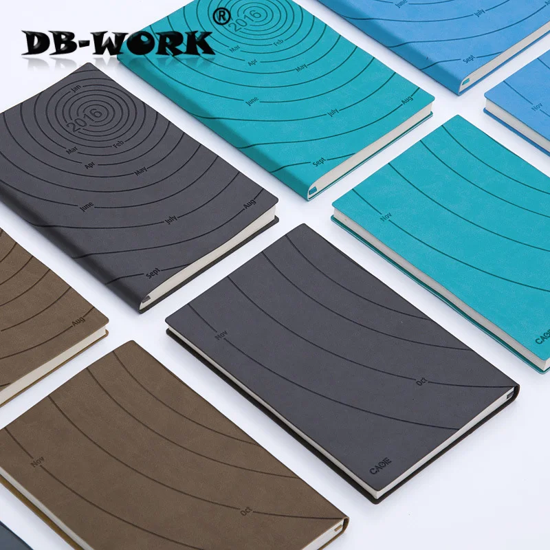 

2019 A5 Business Leather Notebook schedules handbook of creativity diary efficiency South Korea stationery notepad