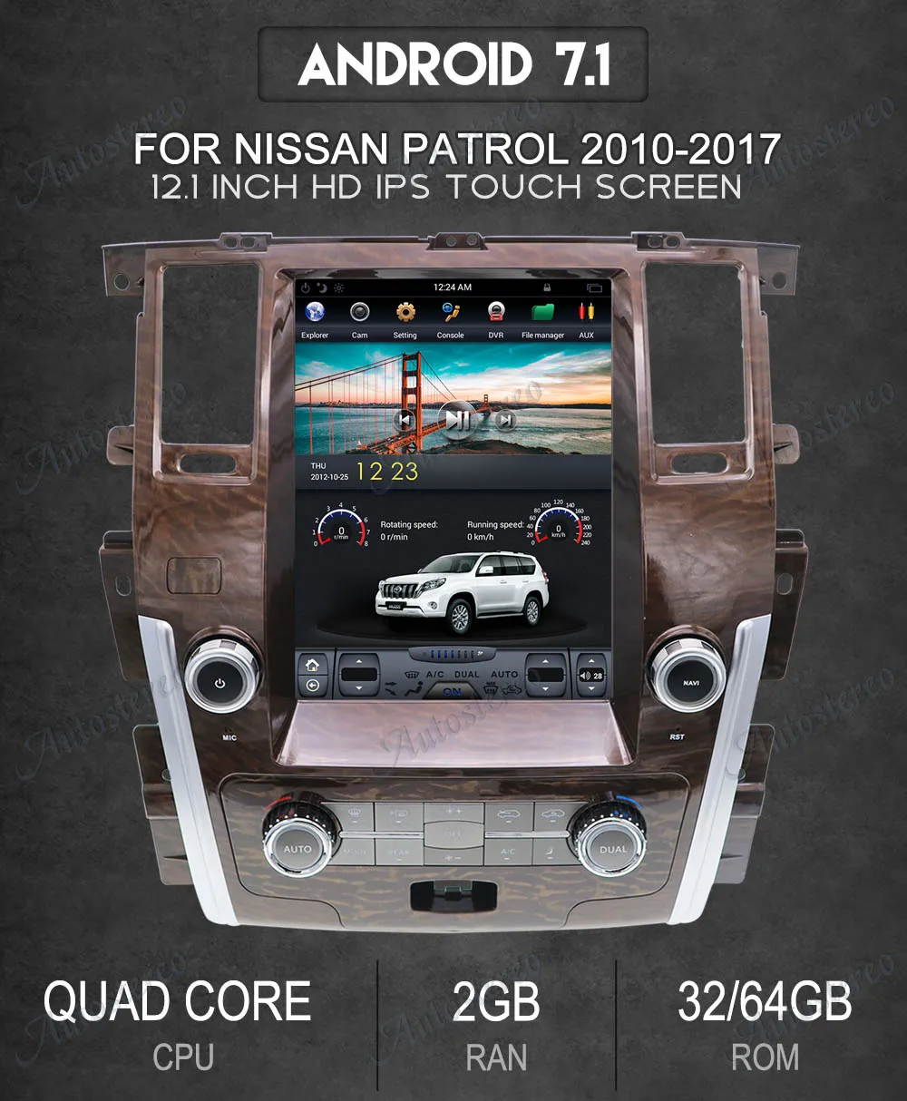 Чистый Android Tesla стиль автомобиля без DVD плеер gps навигации для NISSAN PATROL 2010 + стерео радио магнитофон Мультимедиа головного устройства