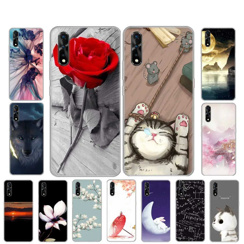 

For Vivo IQOO Neo Case Flowers Cat Soft TPU Back Cover For Coque Vivo IQOO Neo Silicone Case IqooNeo V1914A Phone Cover Shell