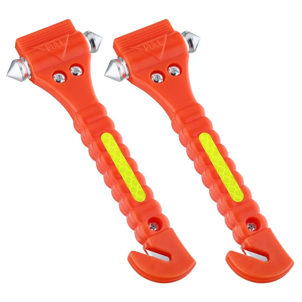 

MYSBIKER 2 Pack Safety Hammer, Emergency Escape Tool with Car Window Breaker and Seat Belt Cutter, Life Saving Survival Kit