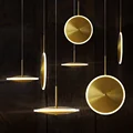 Nordic moderne schlafzimmer nacht kupfer anhänger licht fliegende untertasse acryl LED restaurant kreative weiche lampe leuchten|Pendelleuchten| -
