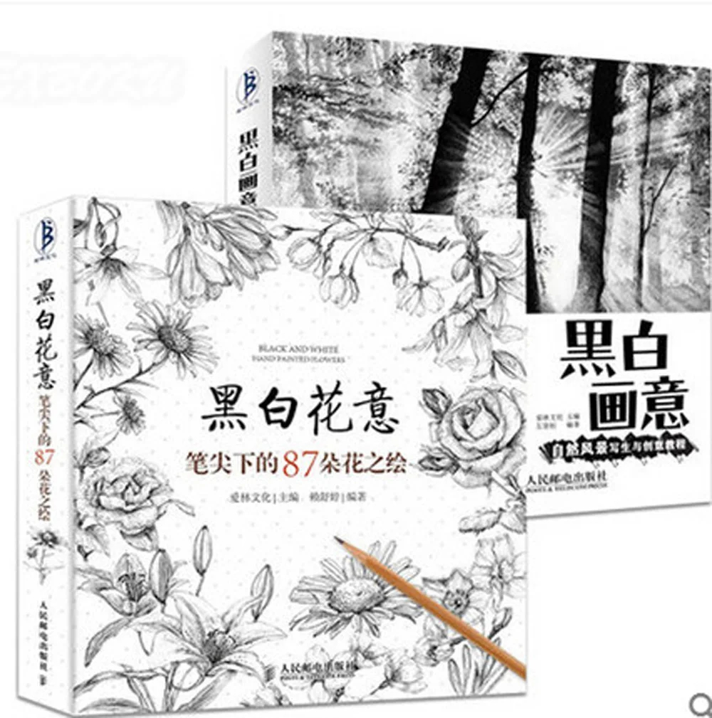 3122 14 De Réduction2 Livresensemble Fleur Croquis Crayon Dessin Fleurs Techniques Adultes Peinture Bases Dessin Coloriage Art Livre Pour