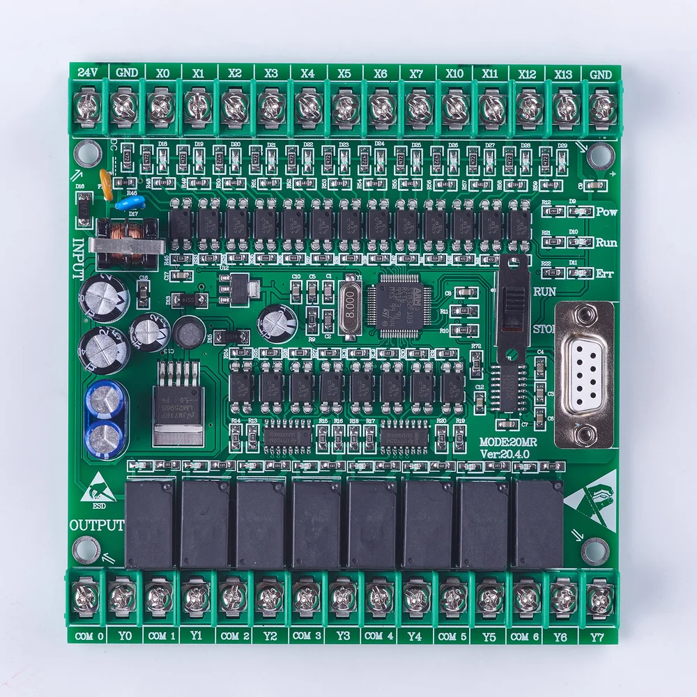 plc programmable logic controller fx2n 20mr stm32 12 input 8 relay output learning board automatic motor driver DC 24V