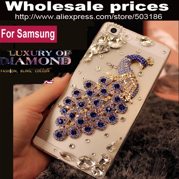 

Beautiful Peacock Diamond Rhinestone case cover For Xiaomi Redmi Note 2 3 4 5 6 3X 3S 4A 4X 5A 6A Pro 6X Prime Plus