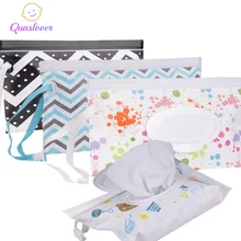 Quaslover Экологичная коробка для детских салфеток, коробка для влажных салфеток, чистящие салфетки, сумка для переноски, чехол-раскладушка с ремнем