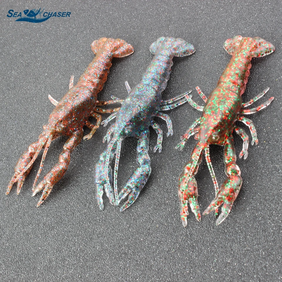 

1Pcs/lot 12cm 18g lobster Soft Bait Silicone Worm Fishing Lures Big Craws lures Deepwater fishing fish Goby Grubs