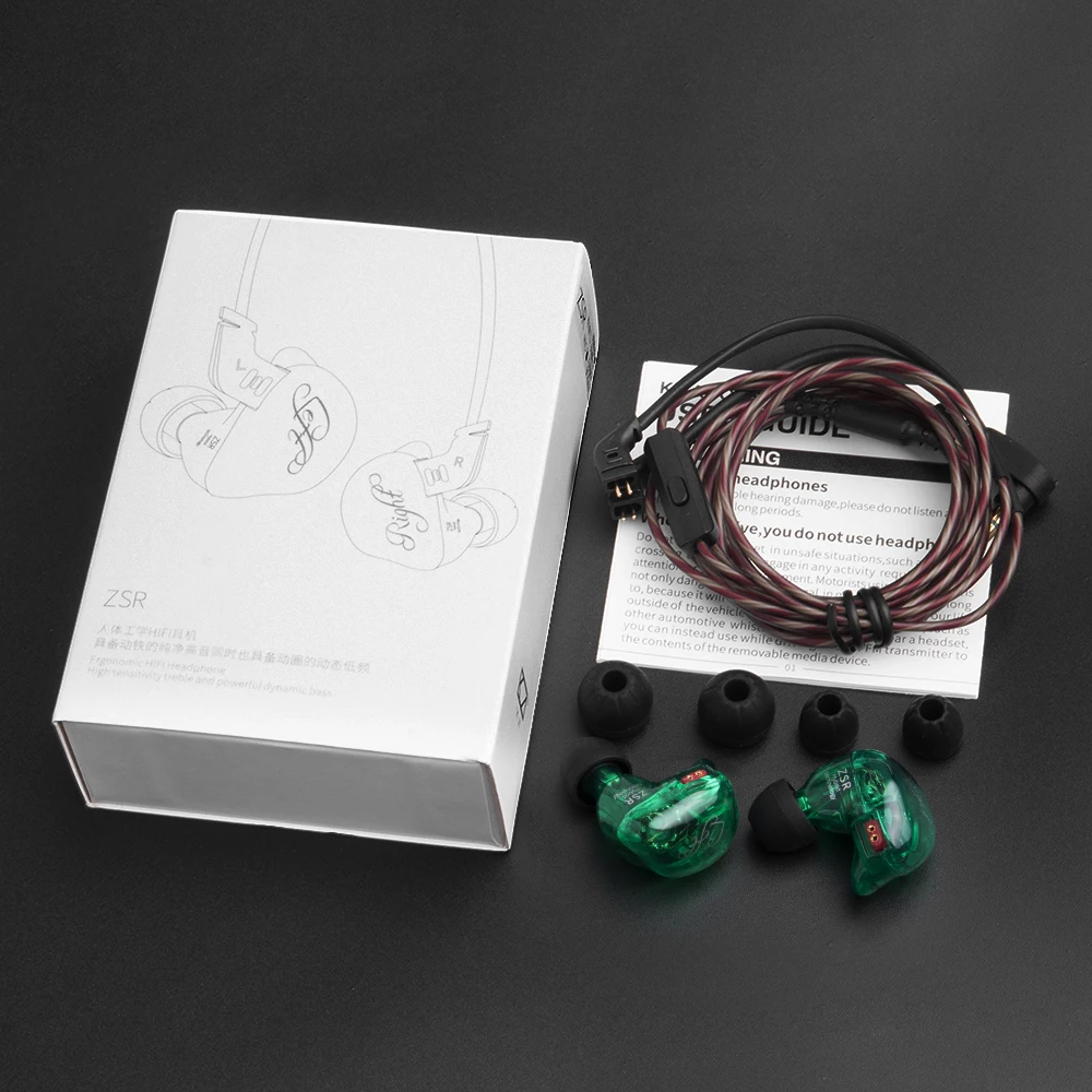 KZ ZSR сбалансированная арматура с динамическими наушниками в ухо 2BA + 1DD Hifi музыка