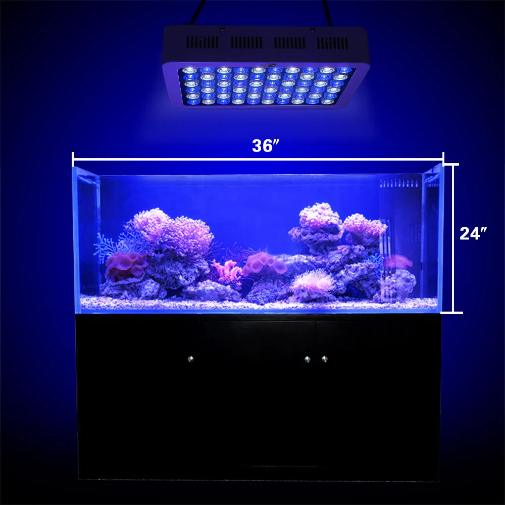 The aquarium 180W Dimming LED light Blue White With a lens lamps for aquarium lights Coral plants Ornamental fish Plant Growth  (9)