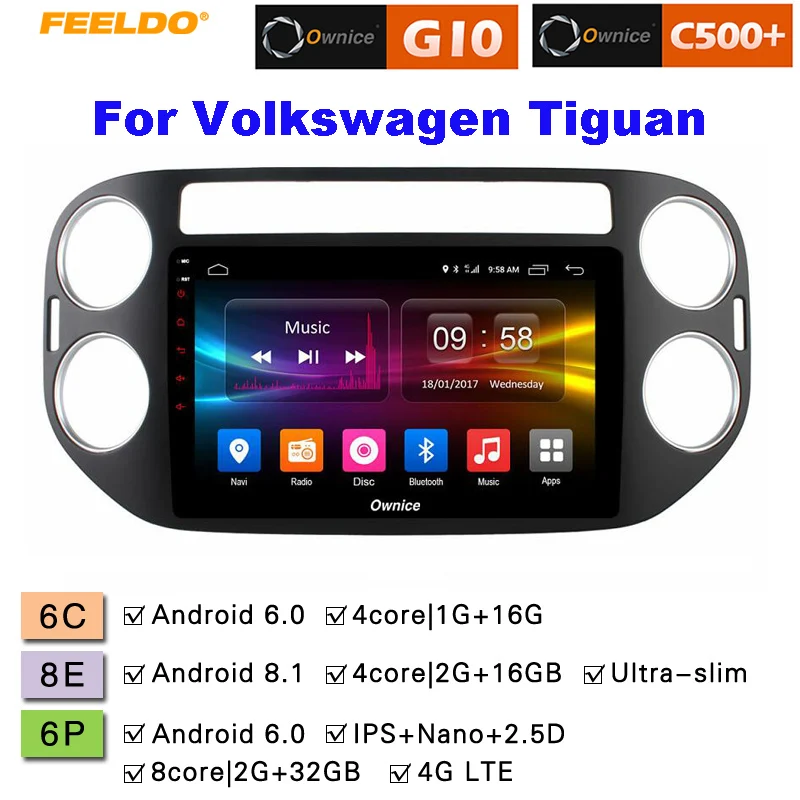 

FEELDO 9 " 2.5D Nano IPS Screen Android 6.0 Octa Core/DDR3 2G/32G/4G LTE Car Media Player With GPS/FM/AM For Tiguan Volkswagen