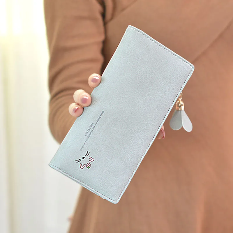 

2019 New Pattern Cute Cat wallet hardware flower fringed wallet student ladies multi-purpose Wallet Mini Wallet