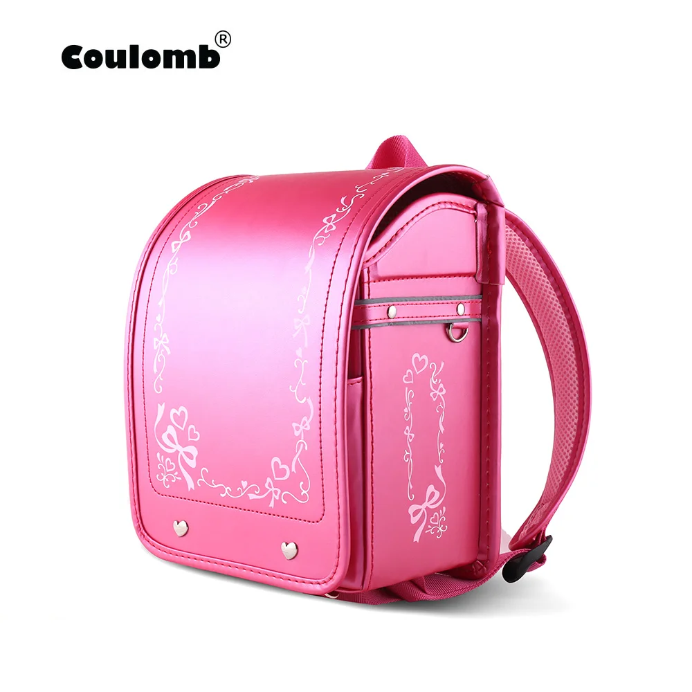 

Coulomb Kid Orthopedic Backpack Baby Girl School Bags Japan PU Randoseru Portfolio For Girls Kinderrucksack