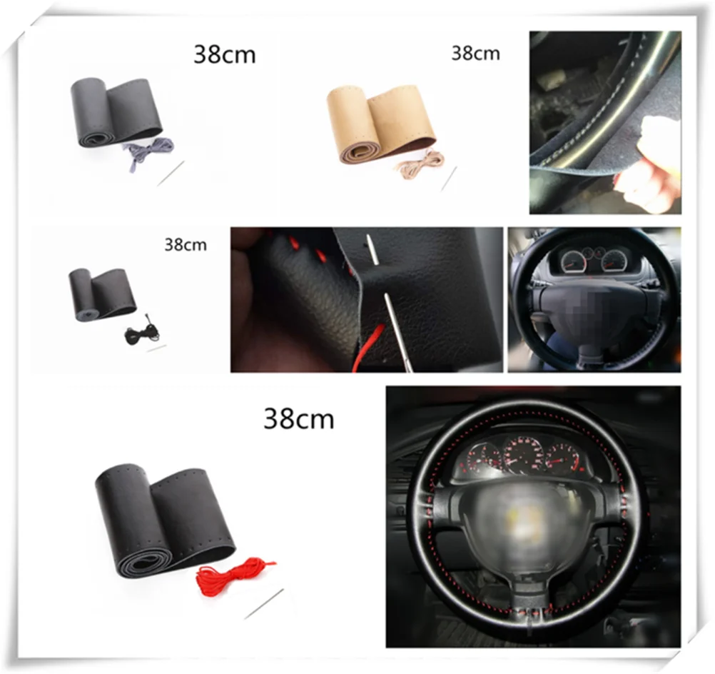Кожаное рукоделие высокого качества 38 см для Volkswagen VW polo passat b5 b6 CC golf jetta mk6 tiguan |