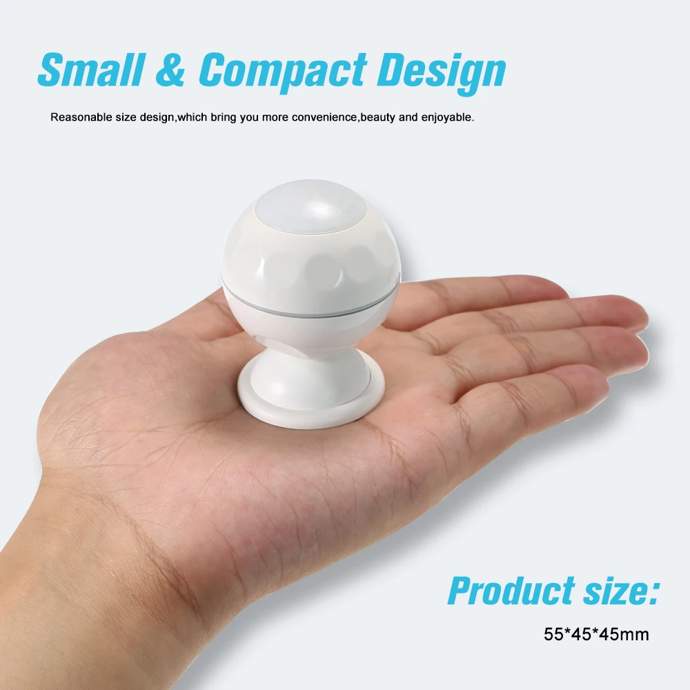 

NEO COOLCAM Super Mini Shape White WiFi PIR Motion Sensor Detector Home Alarm System with Magnet Bracket