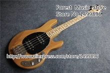 High Quality Musicman Bass Guitar In Nature Wood Color 4 String Bass Guitarra With Silver Hardware Free Shipping In Stock