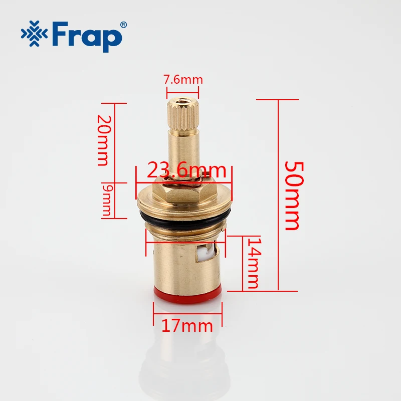 Frap 10pcs Brass Cartridge for kitchen Faucet Cartridge Water Mixer Tap Inner Faucet Valve Basin Bathroom tap Accessories F52-4