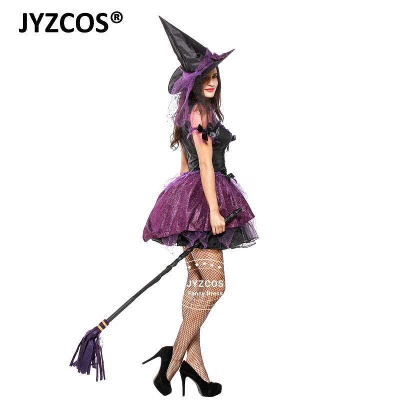 JYZCOS New Lady Purple Witch Costume (7)