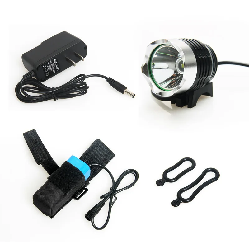 

T6 CREE XML LED Bike Light Bicycle HeadLight 1200 LM 10W Waterproof Front Light Flashlight HeadLamp with Battery Pack DC Charger