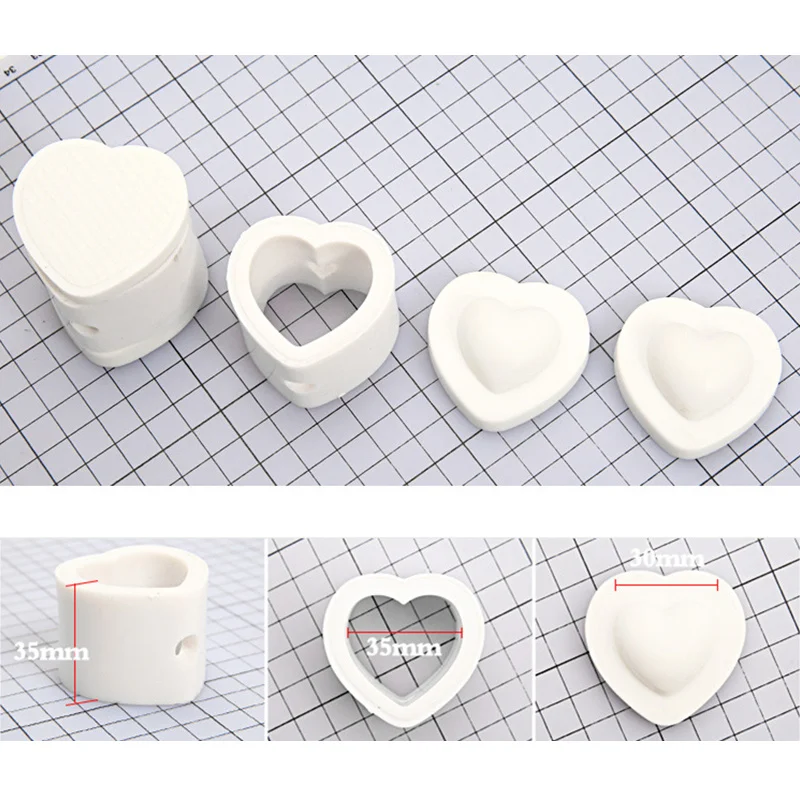 DIY leather craft 30mm heart shape made modeling fixed tool leather craft tools