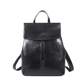 

2018 new oil wax, cowhide, shoulder bag, Korean fashion, backpack, shoulder