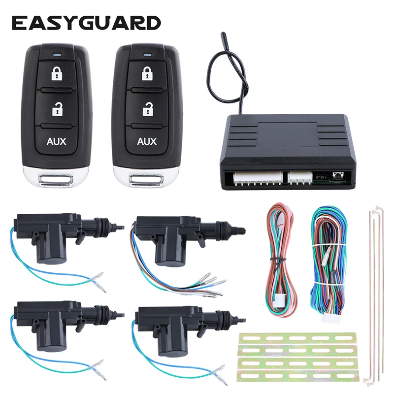 

EASYGUARD universal 4 door remote central lock system one master three slaves with two remote control lock unlock