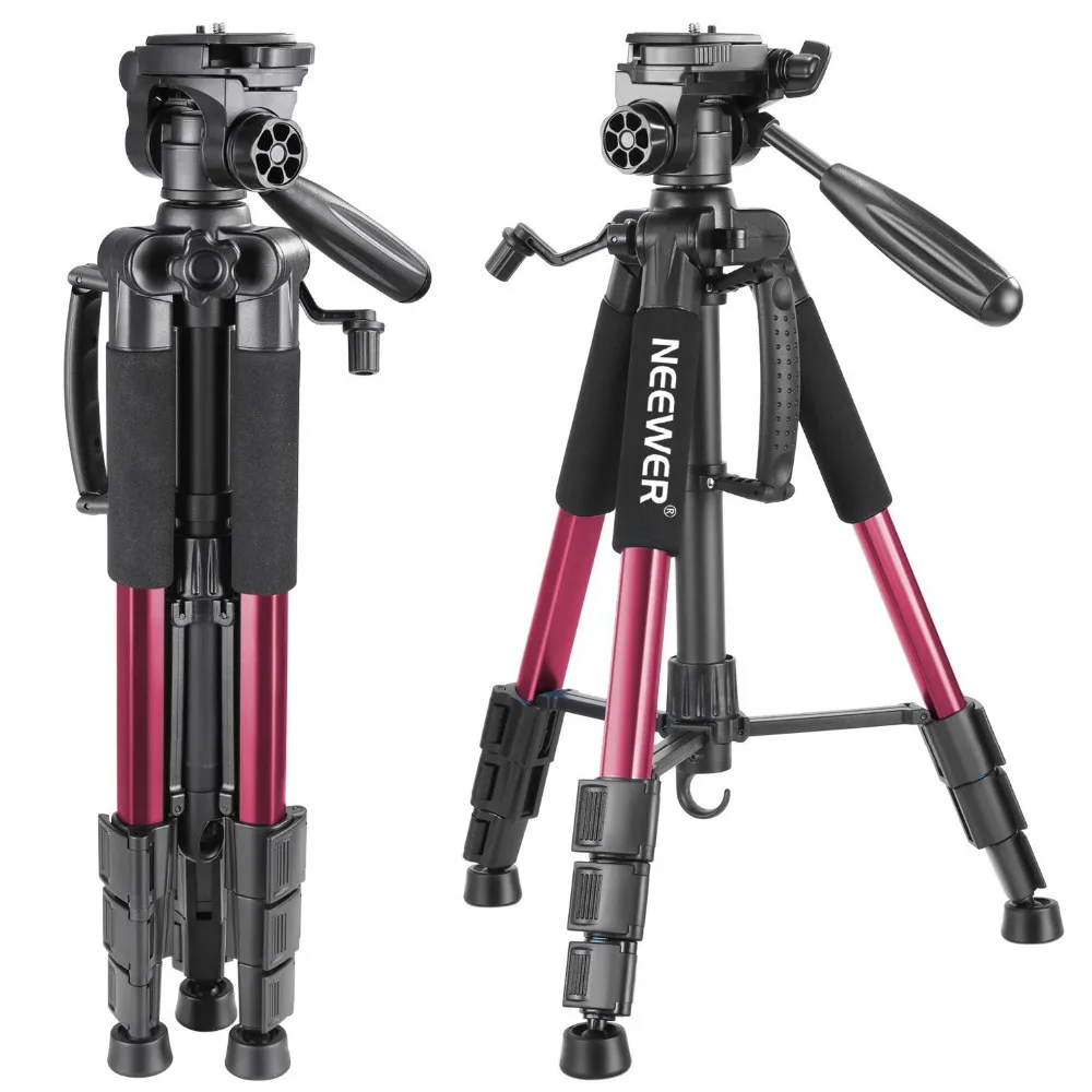 

Neewer Portable 56 inches/142 cm Aluminum Camera Tripod 3-Way Swivel Pan Head+Carrying Bag for Canon/Nikon/DV Video Camcorder
