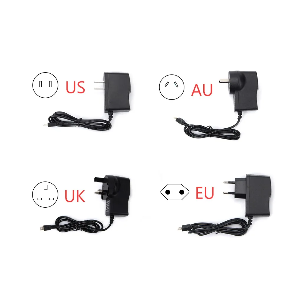 Raspberry Pi 2 EU/UK/US/AU зарядное устройство Micro port 5V 2 A адаптер питания для Raspberry Pi Zero