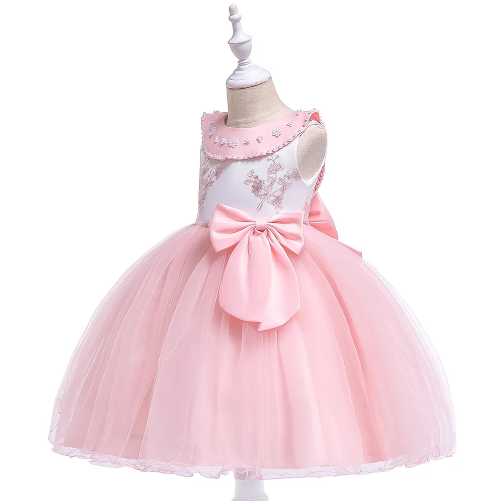 Милый маленький для первого причастия для девочек розовые платья для девочек с цветочным узором платья Тюль дети вечернее платье для