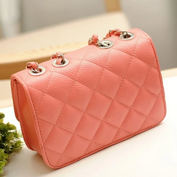  Fashion new handbags High quality PU leather Women bag Small incense wind chain Lozenge Shoulder ba - 32296947889