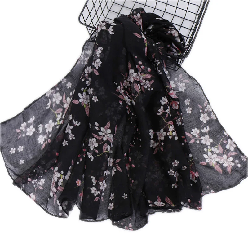 

Bali Yarn Head-wrapped Printed Scarf Chinese Style Popular Muslim Long Headscarf VS140