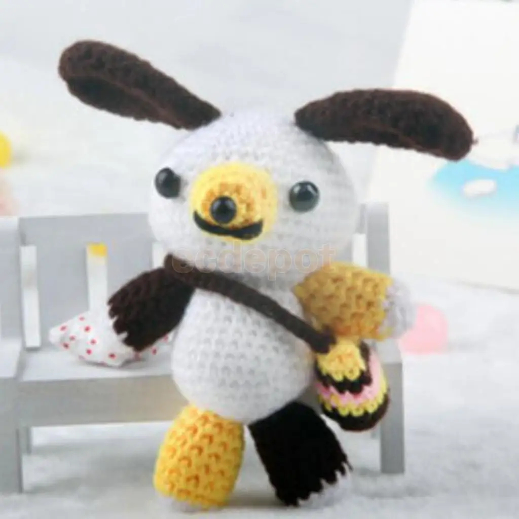 fityle Handmade DIY Dog Doll Toy Crochet Kit Amigurumi Kit hand eye coordination for Kids Beginners Crafts Sewing Tools