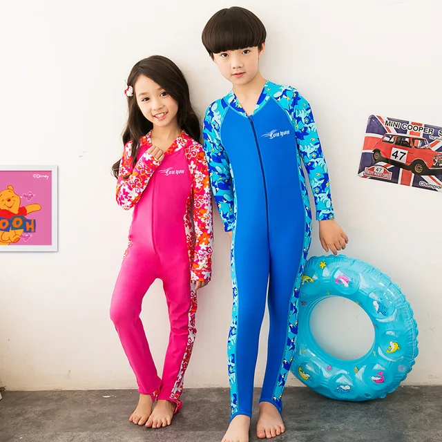 2018 New Models 1 10 year old Baby Girl Boy One Piece Swimsuit Rash
