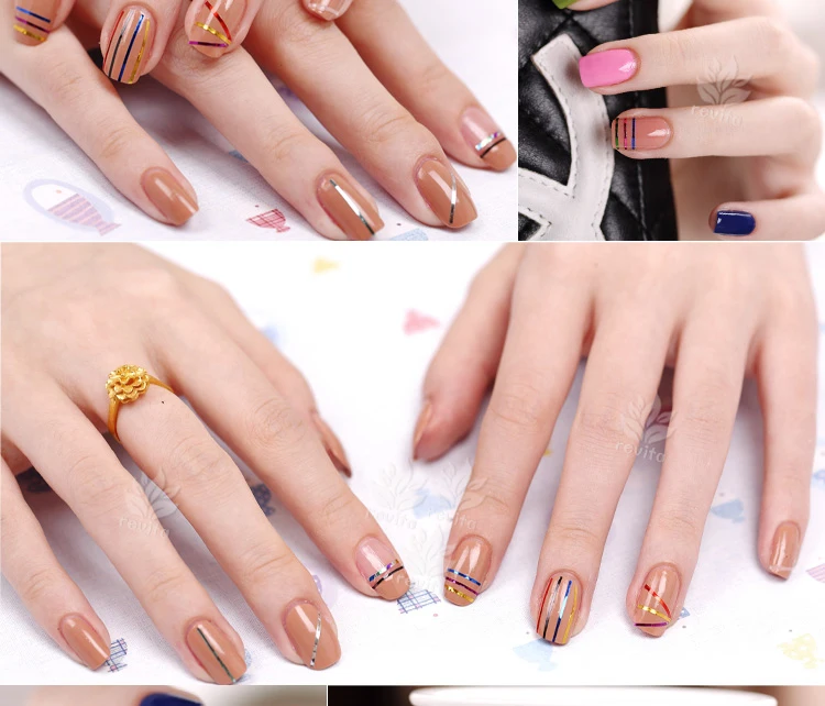 30 шт 30 многоцветных разноцветных рулонов для ногтей, полоскающая лента, линия для дизайна ногтей, декоративные наклейки, сделай сам для гель-лака для ногтей