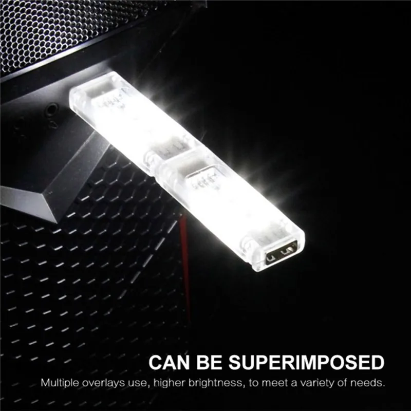 Мини USB СВЕТОДИОДНЫЙ Ночной светильник 12 Светодиодный s 5V лампа белая для чтения