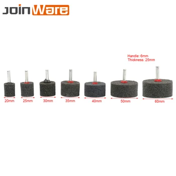 

20 25 30 35 40 50 60mm Grey 6mm Shank Nylon Fiber Cylinder Polishing Grinding Head 1" Thick For Rotary Tools Selected Number Set