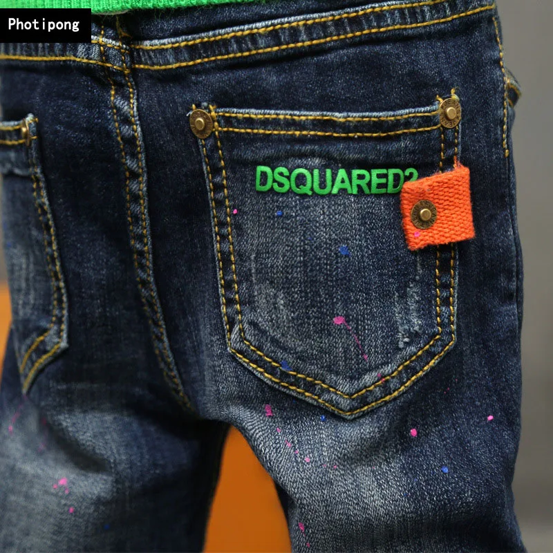 Штаны для мальчиков детские джинсы г. повседневные весенние однотонные Хлопковые Штаны с эластичной резинкой на талии для мальчиков, джинсы детские обычные детские брюки