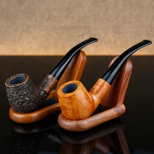 Винтажные изогнутые курительные трубы, бесплатные инструменты, подарочный набор, Бриар, деревянная труба 9 мм, фильтр, табачная трубка, мульти выбор, Выгравированная Бриар, набор трубок