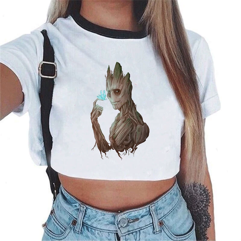 Dámské Crop Top tričko GROOT