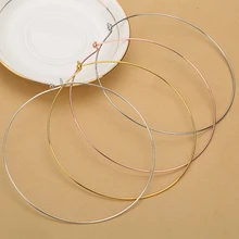 2 шт./лот розовое цвета: золотистый, серебристый Цвет Медь Круглые Бусы из Цепочки и ожерелья для Для женщин Ширина 13 см крутящего момента подходит Изготовление ювелирных ожерелий выводы