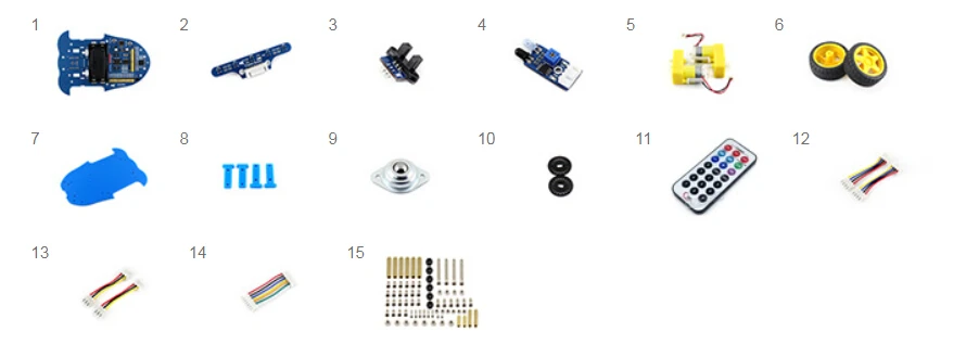 Waveshare Raspberry Pi робот строительный комплект: Raspberry Pi 3 Model B+ и AlphaBot и камера и 24 аксессуары